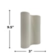 Pemberly Row 10-inch Tall Modern White Ceramic Vase in White