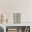Pemberly Row 10-inch Tall Modern White Ceramic Vase in White