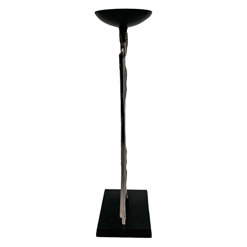 Pemberly Row Decorative Handmade Aluminum Artistic Candle Holder in Bronze