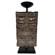 Pemberly Row Decorative Handmade Aluminum Artistic Candle Holder in Bronze