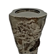 Pemberly Row 16-inch Tall Decorative Handmade Aluminum Candle Holder in Bronze