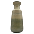 Pemberly Row Decorative Handmade Glass Modern Jug Flower Vase in Green