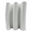 Pemberly Row Contemporary 10-inch White Ceramic Vase in White