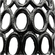 Pemberly Row 16-inch Tall Decorative Handmade Aluminum Bud Flower Vase in Black