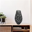 Pemberly Row 16-inch Tall Decorative Handmade Aluminum Bud Flower Vase in Black