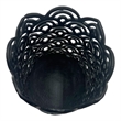 Pemberly Row Set of 3 Aluminum Hurricane Candle Holder in Black