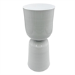 Pemberly Row 15-inch Tall Decorative Handmade Iron Stylish Flower Vase in White