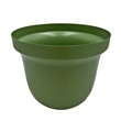 Pemberly Row 8-inch Wide Decorative Handmade Iron Round Flower Vase in Green