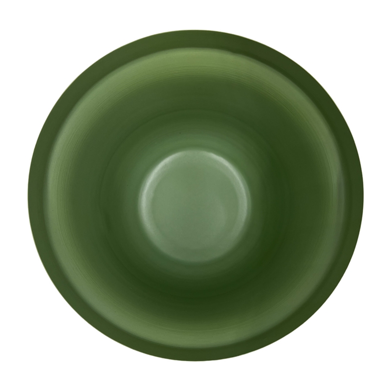 Pemberly Row 8-inch Wide Decorative Handmade Iron Round Flower Vase in Green