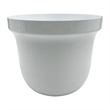 Pemberly Row 8-inch Wide Decorative Handmade Iron Round Flower Vase in White