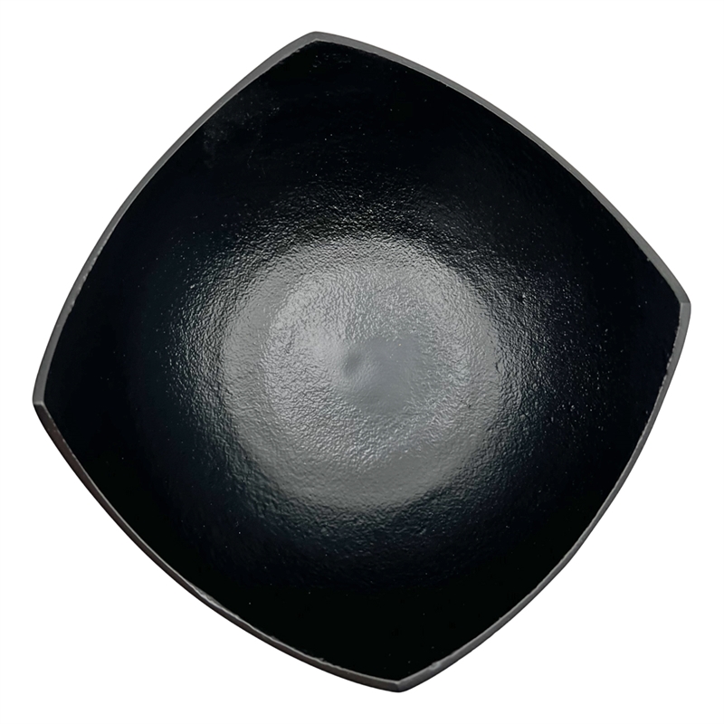 Pemberly Row Set of 2 Decorative Handmade Aluminum Modern Bowl in Black