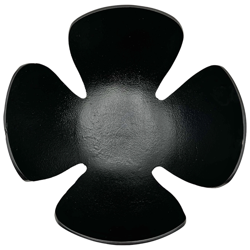 Pemberly Row 9-inch Wide Decorative Handmade Aluminum Clover Leaf Bowl in Black