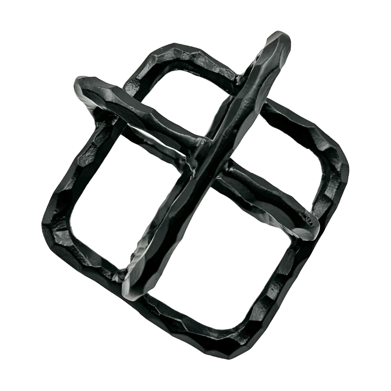 Pemberly Row 7.5-inch Decorative Handmade Aluminum Square Sculpture in Black