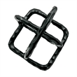 Pemberly Row 7.5-inch Decorative Handmade Aluminum Square Sculpture in Black