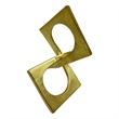Pemberly Row 8.5-inch Decorative Handmade Aluminum Square Sculpture in Gold