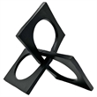 Pemberly Row 8.5-inch Decorative Handmade Aluminum Square Sculpture in Black