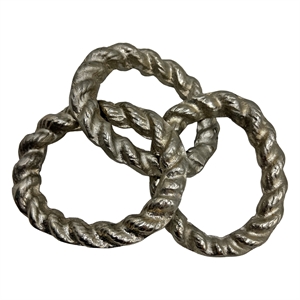 Pemberly Row Decorative Handmade Aluminum Modern Chain Sculpture in Nickel