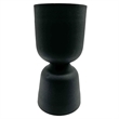 Pemberly Row 13-inch Decorative Handmade Aluminum Modern Flower Vase in Charcoal