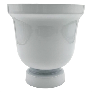 Pemberly Row 9&quot Tall Decorative Handmade Aluminum Flower Vase in White