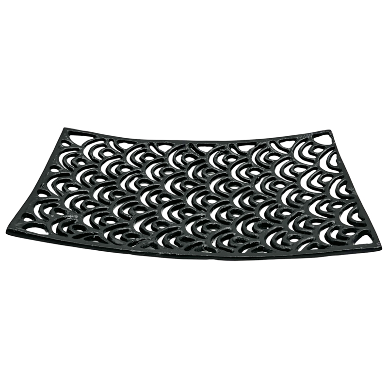 Pemberly Row Decorative Handmade Aluminum Square Planter in Black