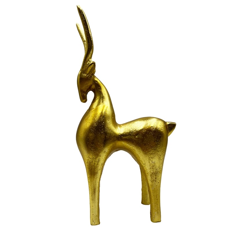 Pemberly Row 12-inch Tall Decorative Handmade Aluminum Goat Sculpture