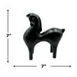 Pemberly Row Decorative Handmade Aluminum 7-inch Modern Horse Sculpture in Black