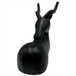 Pemberly Row Decorative Handmade Aluminum 9-inch Modern Deer Sculpture in Black