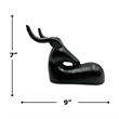 Pemberly Row Decorative Handmade Aluminum 9-inch Modern Deer Sculpture in Black