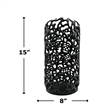 Pemberly Row Decorative Handmade Aluminum Cylinder Hurricane Candle Holder