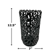 Pemberly Row Decorative Handmade Aluminum Cylinder Hurricane Candle Holder