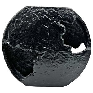 Pemberly Row 13&quot Handmade Aluminum Earth Inspired Flower Vase in Black
