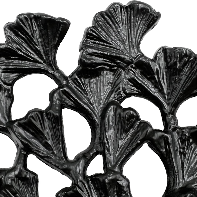 Pemberly Row 11.5-inch Wide Decorative Handmade Aluminum Leaf Platter