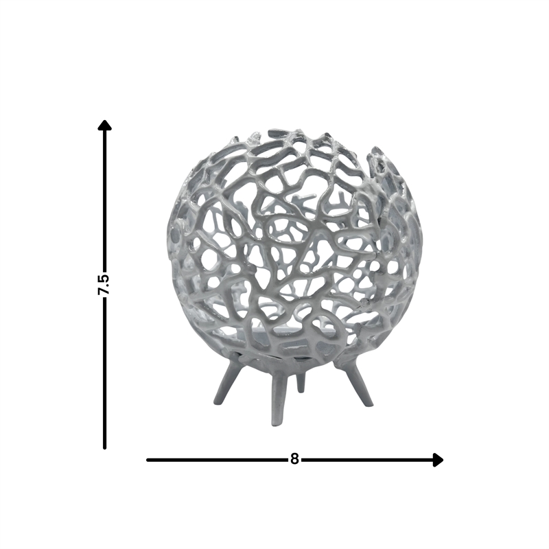Pemberly Row Decorative Handmade Aluminum Round Votive Candle Holder (Set of 2)