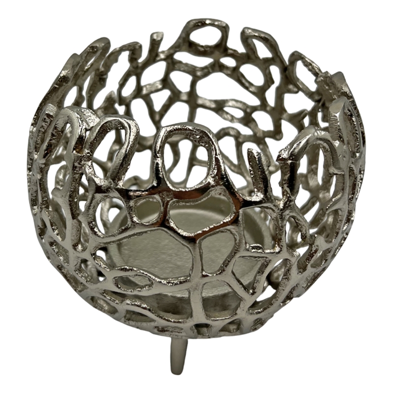 Pemberly Row Decorative Handmade Aluminum Round Votive Candle Holder (Set of 2)