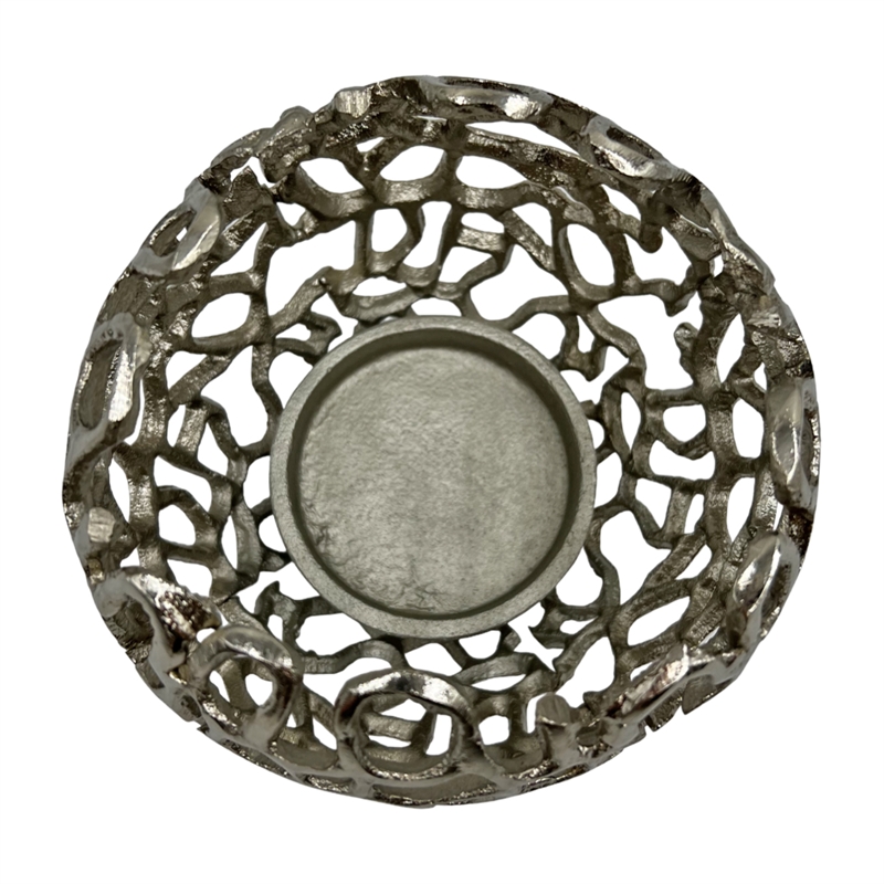 Pemberly Row Decorative Handmade Aluminum Round Votive Candle Holder (Set of 2)