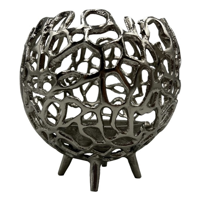 Pemberly Row Decorative Handmade Aluminum Round Votive Candle Holder (Set of 2)