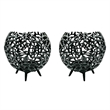 Pemberly Row Decorative Handmade Aluminum Round Votive Candle Holder (Set of 2)