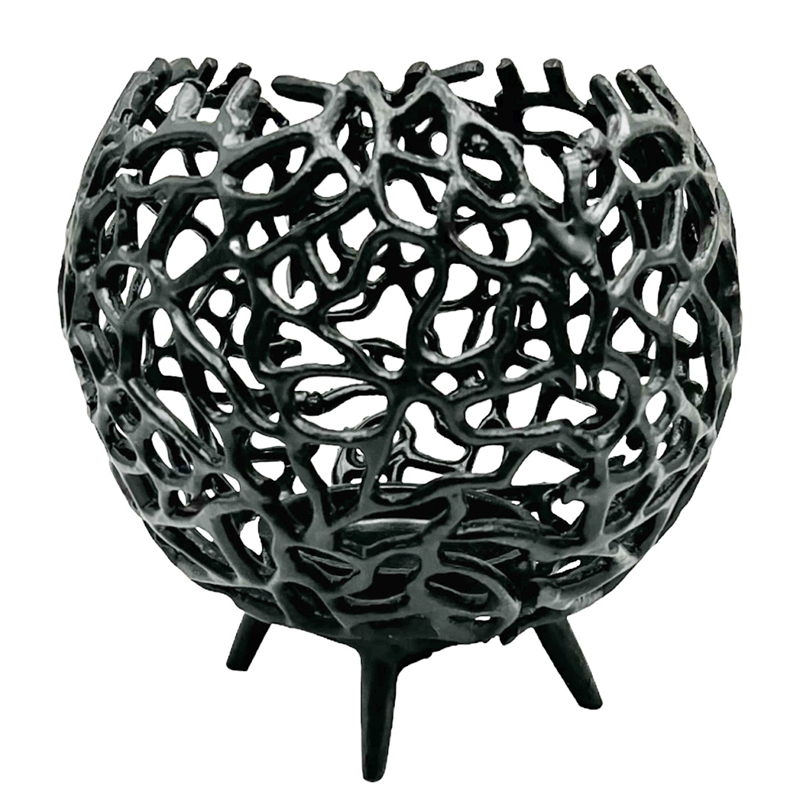 Pemberly Row Decorative Handmade Aluminum Round Votive Candle Holder (Set of 2)