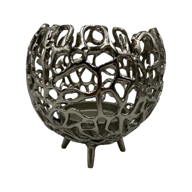 Pemberly Row Decorative Handmade Aluminum Round Votive Candle Holder (Set of 2)