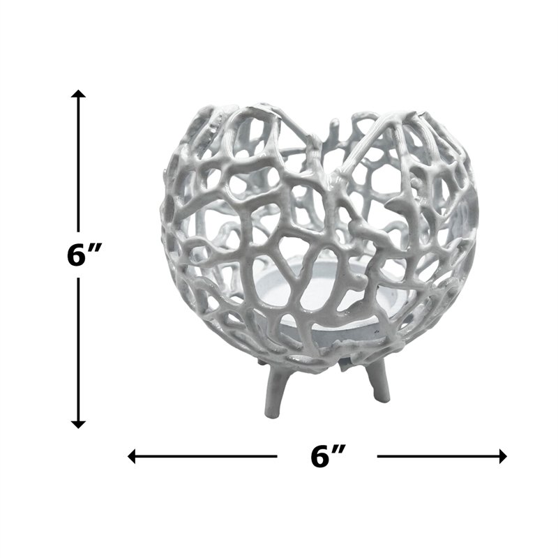 Pemberly Row Decorative Handmade Aluminum Round Votive Candle Holder (Set of 2)