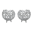 Pemberly Row Decorative Handmade Aluminum Round Votive Candle Holder (Set of 2)
