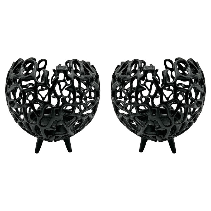 Pemberly Row Decorative Handmade Aluminum Round Votive Candle Holder (Set of 2)