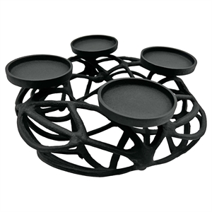 Pemberly Row 12-inch Decorative Handmade Aluminum Modern T-Light Candle Holder