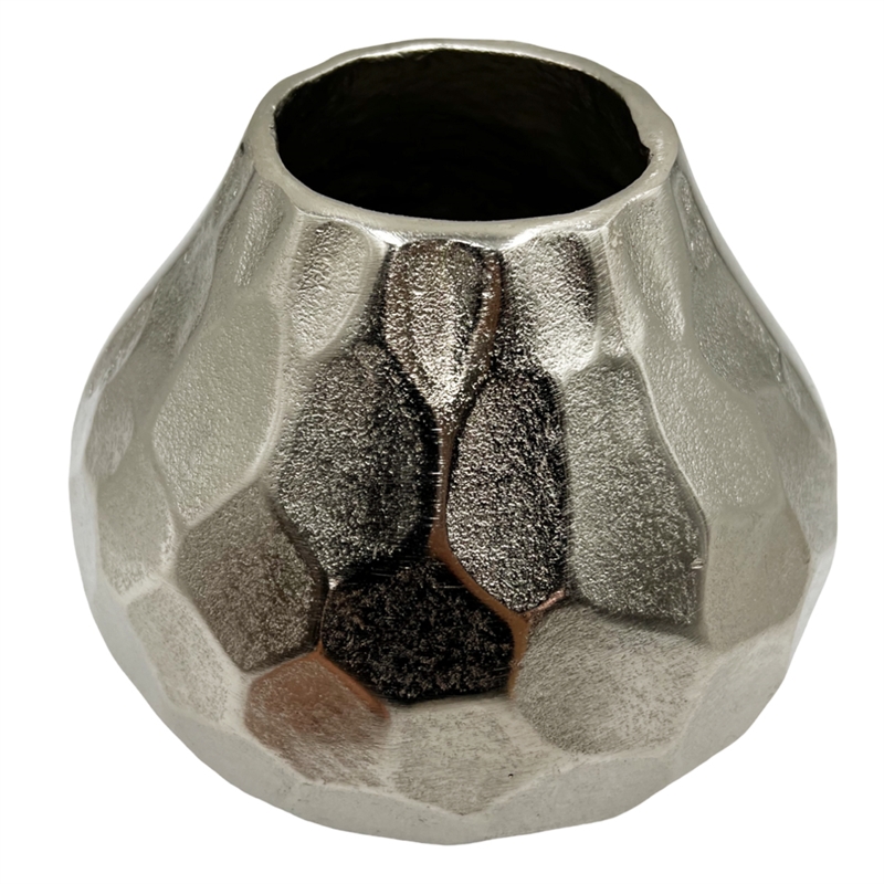 Pemberly Row 8-inch Wide Decorative Handmade Aluminum Pear Flower Vase
