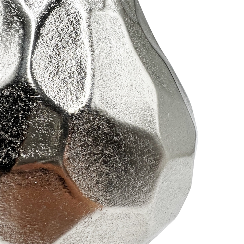 Pemberly Row 8-inch Wide Decorative Handmade Aluminum Pear Flower Vase