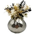 Pemberly Row 8-inch Wide Decorative Handmade Aluminum Pear Flower Vase
