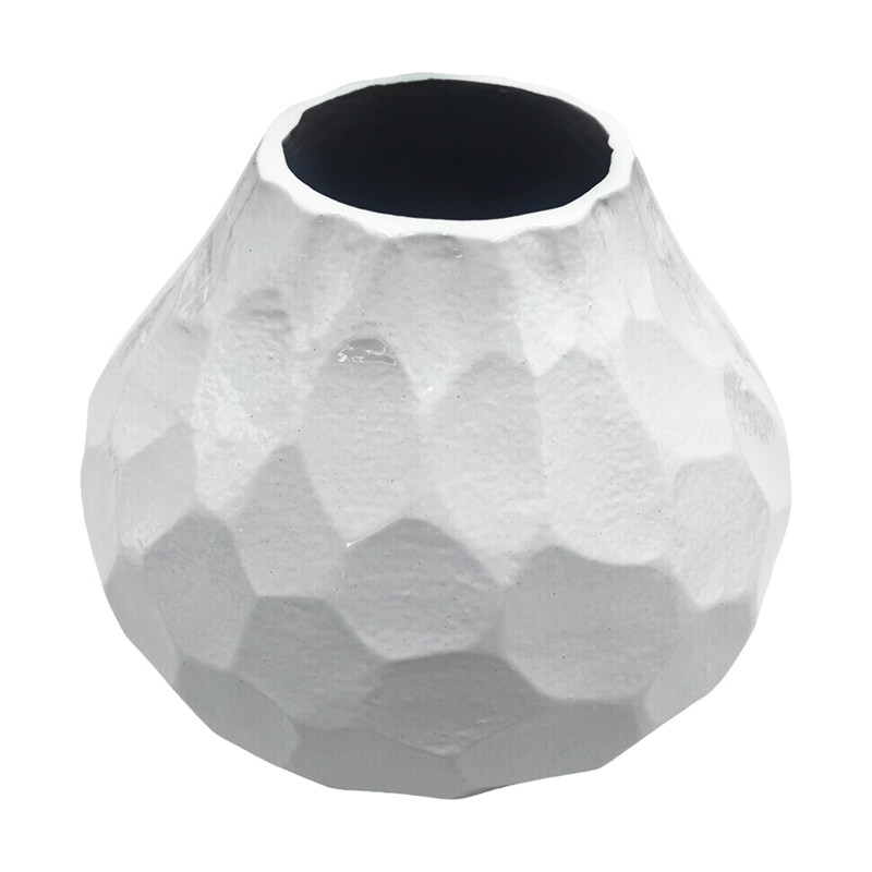 Pemberly Row 8-inch Wide Decorative Handmade Aluminum Pear Flower Vase