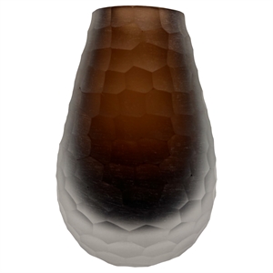 Pemberly Row 6&quot High Premium Contemporary Glass Vase for Flowers in Brown