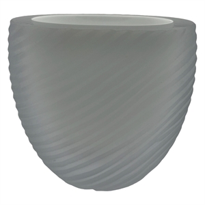 Pemberly Row 5&quot High Premium Contemporary Glass Vase for Flowers in White