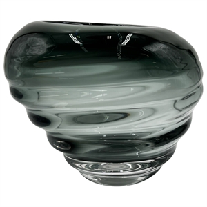 Pemberly Row 7&quot High Premium Contemporary Glass Vase in Grayish Blue